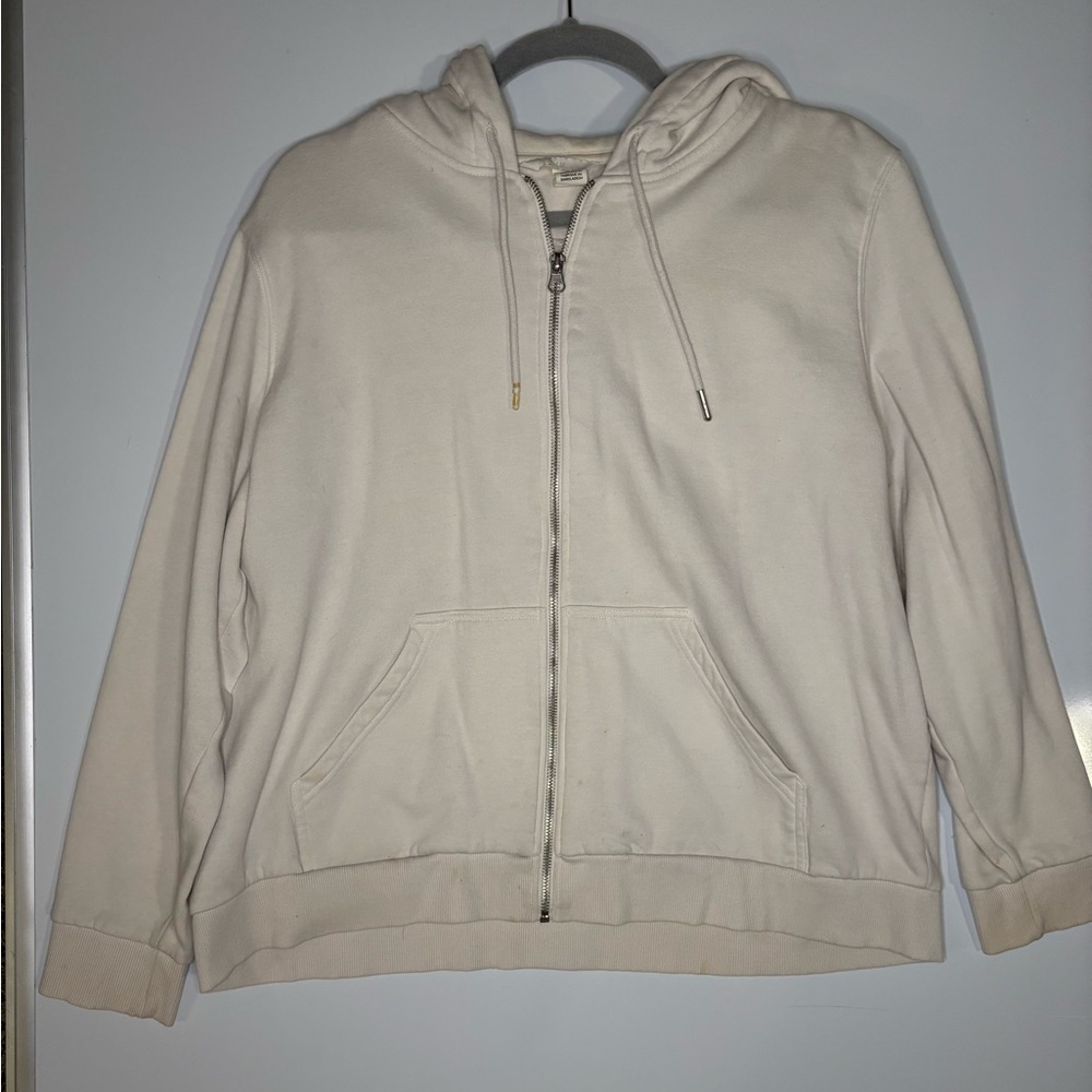 H&M Cream Zip-Up Hoodie